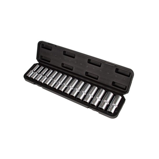 Nástrčné hlavice prodloužené 1/2" 10–24 mm, sada 15 ks MAR-POL Nástrčné hlavice prodloužené 1/2" 10–24 mm, sada 15 ks MAR-POL