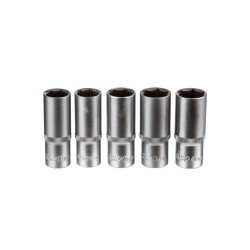 Nástrčné hlavice prodloužené 1/2" 10–24 mm, sada 15 ks MAR-POL