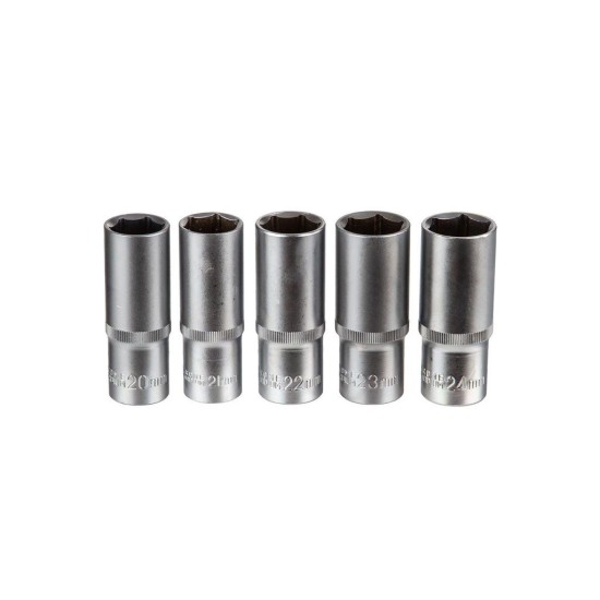 Nástrčné hlavice prodloužené 1/2" 10–24 mm, sada 15 ks MAR-POL Nástrčné hlavice prodloužené 1/2" 10–24 mm, sada 15 ks MAR-POL