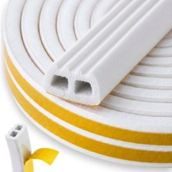 Samolepící těsnění na okna a dveře typ E 15x8 mm, 50 m, bílé KELTIN