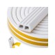 Samolepící těsnění na okna a dveře typ E 15x8 mm, 50 m, bílé KELTIN Samolepící těsnění na okna a dveře typ E 15x8 mm, 50 m, bílé KELTIN