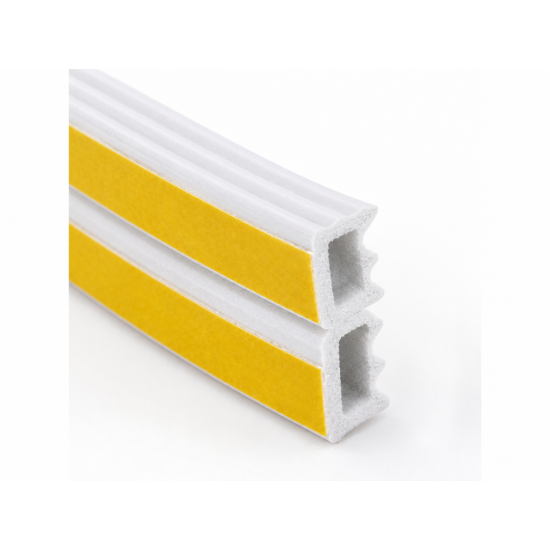Samolepící těsnění na okna a dveře typ E 15x8 mm, 50 m, bílé KELTIN