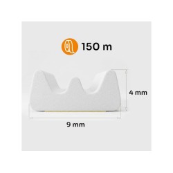Samolepící těsnění na okna a dveře typ E 9x4 mm 150 m, bílé KELTIN
