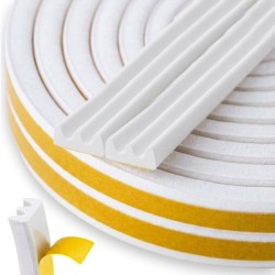 Samolepící těsnění na okna a dveře typ E 9x4 mm 150 m, bílé KELTIN