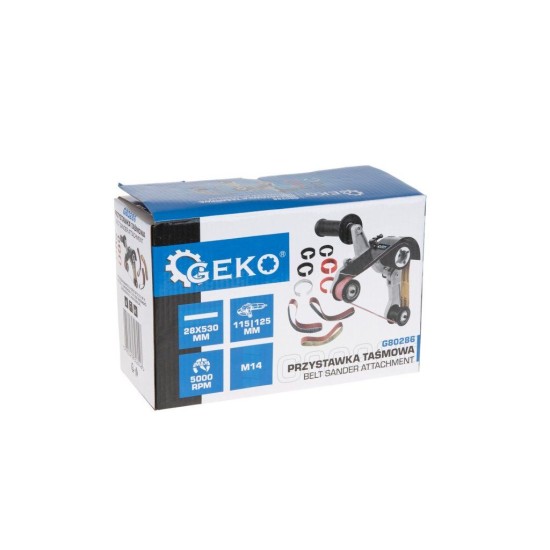 Bruska pásová na trubky – nástavec pro úhlovou brusku GEKO Bruska pásová na trubky – nástavec pro úhlovou brusku GEKO