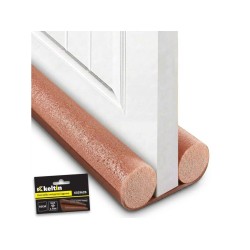 Těsnění pod dveře proti průvanu 93 cm pěnové hnědé KELTIN