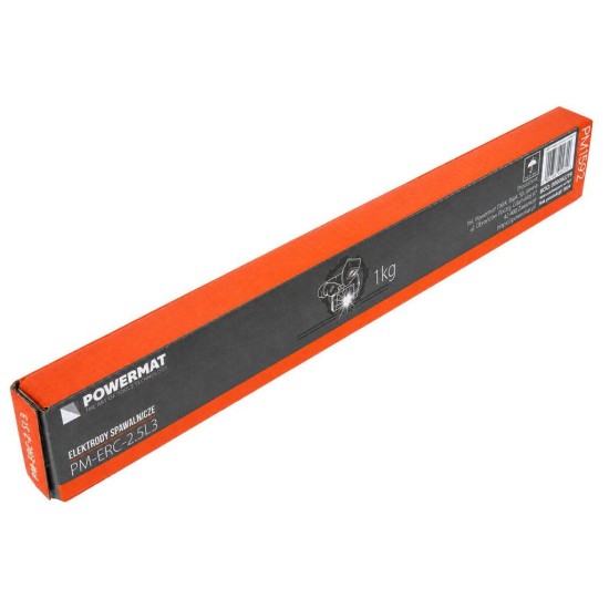 Elektrody rutilové 2,5 mm, 1 kg POWERMAT Elektrody rutilové 2,5 mm, 1 kg POWERMAT