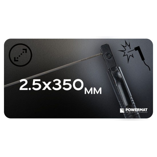 Elektrody rutilové 2,5 mm, 1 kg POWERMAT Elektrody rutilové 2,5 mm, 1 kg POWERMAT