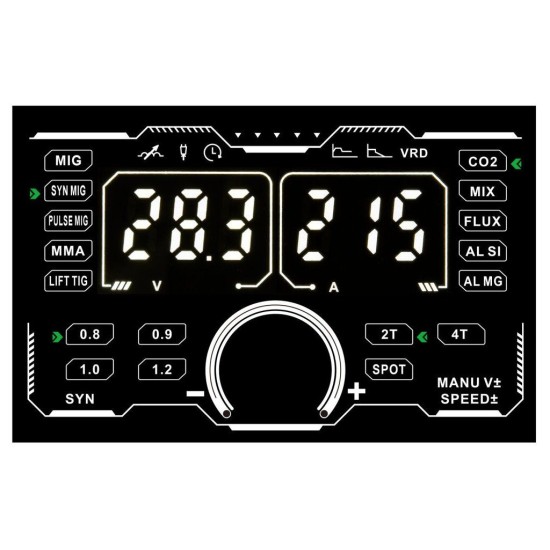 Invertorová svářečka 215 A MIG/MAG, MMA, TIG LIFT, FLUX POWERMAT Invertorová svářečka 215 A MIG/MAG, MMA, TIG LIFT, FLUX POWERMAT