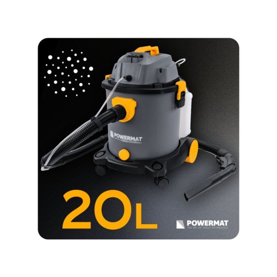 Víceúčelový vysavač a tepovač 2000 W, 20 l POWERMAT Víceúčelový vysavač a tepovač 2000 W, 20 l POWERMAT