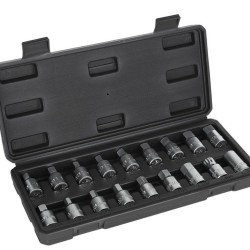 Zástrčné hlavice na zátky olejových van 3/8", sada 18 ks GEKO Zástrčné hlavice na zátky olejových van 3/8", sada 18 ks GEKO