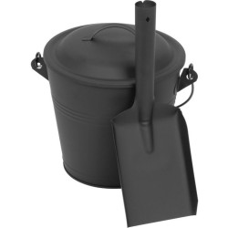 Kovový kbelík na popel s víkem a lopatkou 5,5 l STREND PRO Kovový kbelík na popel s víkem a lopatkou 5,5 l STREND PRO