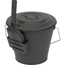 Kovový kbelík na popel s víkem a lopatkou 12 l STREND PRO Kovový kbelík na popel s víkem a lopatkou 12 l STREND PRO