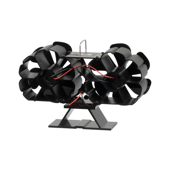 Krbový ventilátor stojanový, dvojitý, 6 lopatek STREND PRO