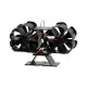 Krbový ventilátor stojanový, dvojitý, 6 lopatek STREND PRO