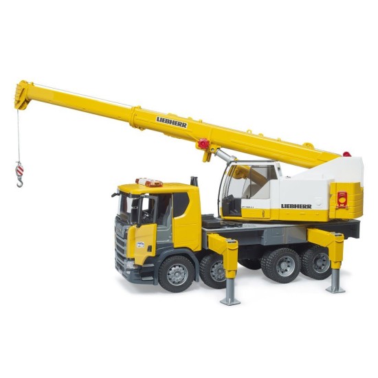 Autojeřáb Scania Super 560R Liebherr se světelným a zvukovým modulem BRUDER Autojeřáb Scania Super 560R Liebherr se světelným a zvukovým modulem BRUDER