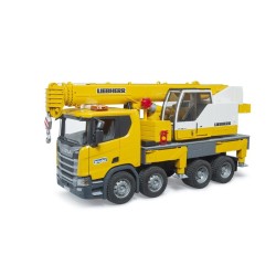 Autojeřáb Scania Super 560R Liebherr se světelným a zvukovým modulem BRUDER