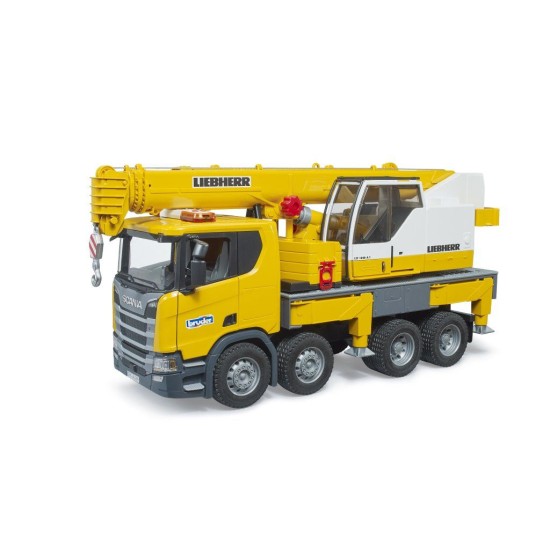 Autojeřáb Scania Super 560R Liebherr se světelným a zvukovým modulem BRUDER Autojeřáb Scania Super 560R Liebherr se světelným a zvukovým modulem BRUDER
